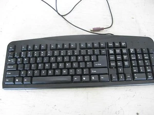 Standard Black Windows Keyboard w/ PS/2 Connector, Model No. KBJ-006B - Picture 1 of 3