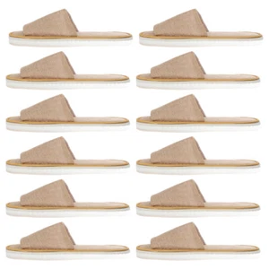 6 Pairs Anti-slip Slippers Lightweight House for Guests and - Picture 1 of 12