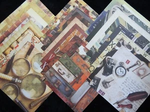 12x12 Scrapbook Paper Vintage Treasures Colorbok Ephemera Inspired Collage 25 - Picture 1 of 10