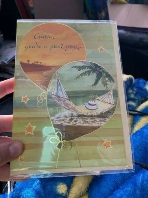Special Thoughts Hammock Cousin Birthday Card With Envelope New!!!
