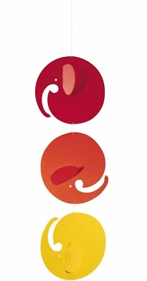 Подвесной детский мобильный телефон Flensted Mobiles Rollephants - 18 дюймов - Изображение 1 из 4