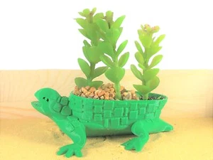 Turtle Planter 3D Printed - Succulent Planter Pot - Animal Planters - Flower ... - Picture 1 of 10