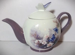 Lena Lui Blossoms and Butterflies Teapot from Teleflora. - Picture 1 of 5
