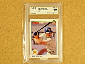Tarjeta de béisbol 1990 cubierta superior Juan González # 72 gema graduada como nueva como nueva 10 - Imagen 1 de 2