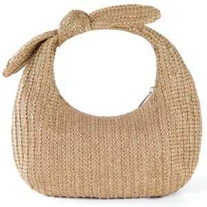 Stroh Tragetasche Reise Urlaub Handtasche Handtaschen mit Henkeln - Bild 1 von 11