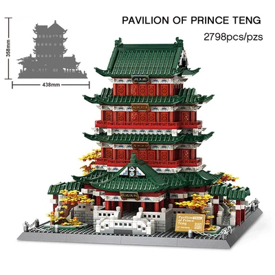 Architecture Building Block Pavilion of Prince Teng Model Brick Toys 2798pcs - Image 1 of 4