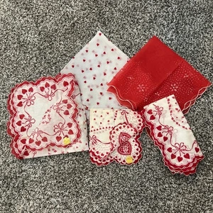 Juego de 4 pañuelos vintage para mujer, color rojo - Imagen 1 de 15