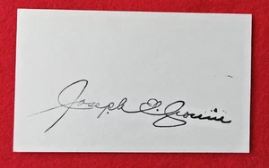JOE CRONIN AUTO AUTOGRAPH INDEX CARD  RED SOX - Picture 1 of 2