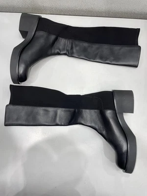 Bota hasta la rodilla Stuart Weitzman Gotham de cuero negro para mujer 8B Foto 1 de 4