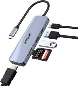 6-in-1 USB-C Laptop Dock 4K HDMI & SD/TF Reader Ultimate Connectivity Solution - Photo 1/7
