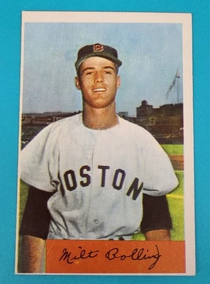 1954 Bowman #130 Milt Bolling Boston Red Sox BASEBALL Card 8C - Image 1 of 2