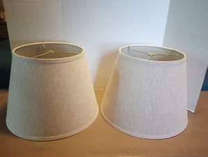 Pair Woven Lamp Shades Boho Farmhouse Rustic Cottage - Picture 1 of 8