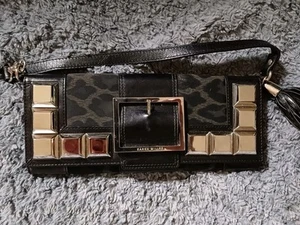 Karen Millen Black Shoulder Clutch Bag With Handle & 3 Compartments - Picture 1 of 6