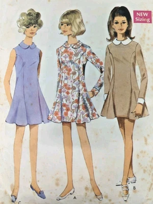 Vintage 1960s Style 2119 Mini-Dress Printed Sewing Pattern Bust 36" - Image 1 of 3