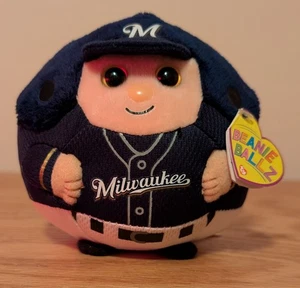 TY Beanie Ballz Milwaukee Brewers Plush - Picture 1 of 6