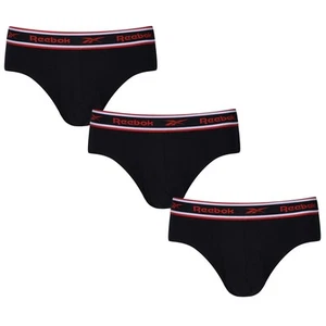 Reebok Chase Mens Cotton Stretch 3 Pack Briefs - Black - Picture 1 of 3