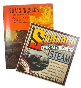 2 Books Train Wrecks Train Disasters Railroad Disasters - Picture 1 of 19