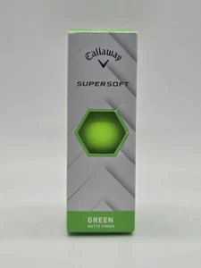 CALLAWAY Supersoft Matte Green Golf Balls 3 Pack Super Straight/Long - Picture 1 of 4