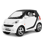 1:24 Smart ForTwo Metall Die Cast Modellauto Weiß Spielzeug Pull Back