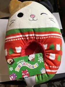 Squishmallows Kids Size 13/1 Cats Holiday Red Sweater Slippers New - Picture 1 of 1