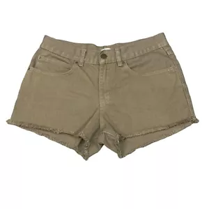 Pantaloncini jeans Billabong verde oliva con frange taglia 28 junior - Foto 1 di 7