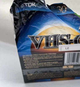 Cinta VHS de alto grado superior de 30 minutos TDK VHS-C 1 pieza caja abierta - Imagen 1 de 2