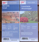 Lot of 2 Vtg AAA Road Maps State Series Nevada/Utah Louisiana/Mississippi
