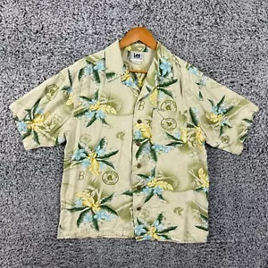 Camicia Vintage Boston Red Sox Uomo Medium Rayon Hawaiian Camp Button Up Lee Sport - Foto 1 di 10
