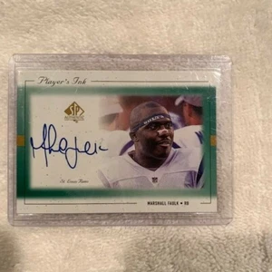 Colts/Rams Autographed Card Marshall Faulk Upper Deck Players Ink Card 1999 - Picture 1 of 2