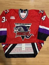 Game Worn Bonneau Authentic Hurricanes SP AHL Lowell Lock Monsters Hockey Jersey