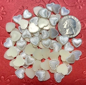100 Stck. x 3/8 Zoll Kunstperlen Kunststoff Herz Flatback/Verzierung für Karten SB490A - Bild 1 von 1