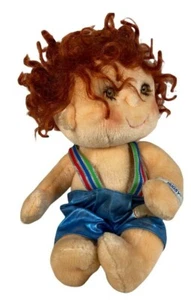 Hugga Bunch Hugsy Plush Little Boy Blue Jumpsuit Short Curly Red Hair Kids - Picture 1 of 3