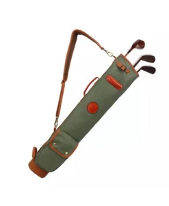 Canvas Golf Club Bag, TOURBON Vintage Style Golf Clubs Bag Golf Club Carrier Bag - Picture 1 of 10