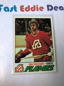 TOPPS NHL HOCKEY 1977-78 DAN BOUCHARD GOALIE CARD # 37 ATLANTA FLAMES EXCELLENT