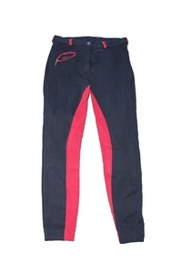 Pantalones de montar para mujer talla 30 parche en la rodilla rojos negros elegantes a caballo BONITOS - Imagen 1 de 8