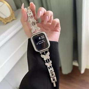 Pasuje do paska Apple iWatch Piękny motyl Styl damski Opaska na nadgarstek Nowa - Zdjęcie 1 z 17