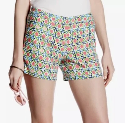 Pantalones Cortos Tommy Bahama Mujer Mezcla Lino Talla 14 Estampado Floral Rosa Verde Azul Foto 1 de 4