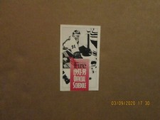 CHL Fort Worth Fire Vintage Defunct 1992-93 Team Logo Hockey Pocket Schedule