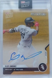 Eloy Jimenez WHITE SOX 2020 TOPPS NOW POSTSEASON ON CARD AUTO GOLD 1/1 PS-19F