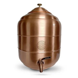 5 Gallon Countertop Pure Copper Water Dispenser Pot SS Faucet American Ayurveda - Picture 1 of 7