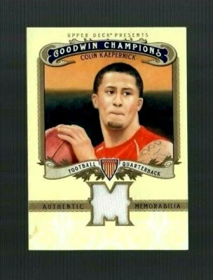 COLIN KAEPERNICK 2012 UD GOODWIN CHAMPIONS JERSEY CARD SF 49ers NFL Football - Image 1 of 2