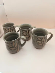 4 x Tassen Blumendekoration könnte Glynn Ward Birkenhead Park Pottery Studio sein - Bild 1 von 7
