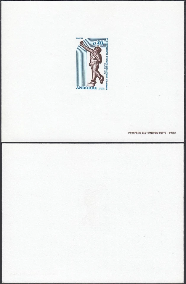 Andorra 1970- Andorra francesa-MNH. Mi Nº: 225. Prueba de lujo."Sport" (EB) AR-01832 Foto 1 de 1