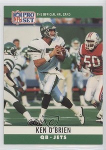 1990 Pro Set Ken O'Brien (Black Mark Between Photo and Stats) #239.1