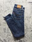 Levi's Premium Salvage Denim 711 Skinny Jeans Women's Size 24 Dark Wash