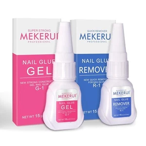 Super Strong Nail Glue Gel and Quickly Nail Glue Remover Kit for Press On Nails - Picture 1 of 9