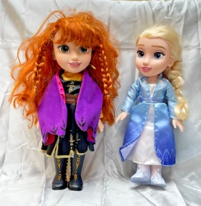 Disney Frozen ll Sisters Elsa and Anna 13" {(2 Dolls)}...Clothing & Shoes Intact - Picture 1 of 10