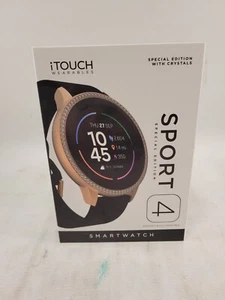 iTouch Sport 4 Special Edition With Crystals Black Smartwatch TP4#01-C02 - Photo 1 sur 3