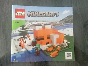 LEGO BAUANLEITUNG Minecraft 21178 The Fox Lodge new - Bild 1 von 2