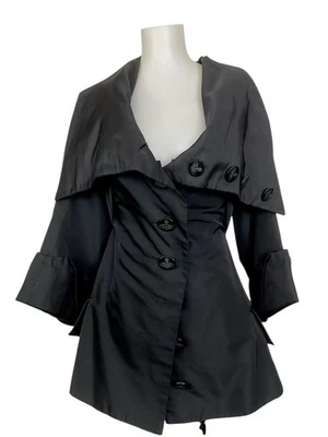 VIVIENNE WESTWOOD ЗОЛОТОЙ ЭТИКЕТКИ ЗНАКОВЫЙ ШЕЛКОВАЯ КУРТКА С КОРСЕТОМ США РАЗМЕР 2 - Изображение 1 из 4